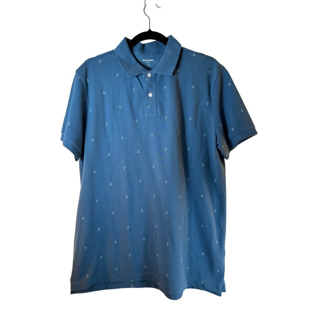 OLD NAVY Men’s Anchor Print Polo Shirt / Size: Large